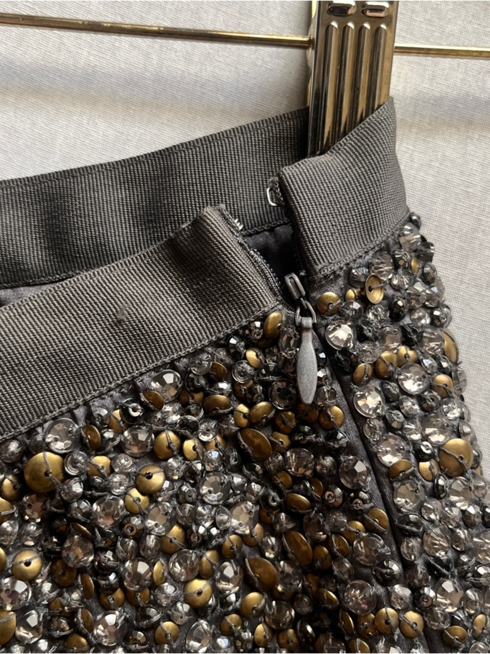 Haute Hippie Beaded Silk Mini Skirt Embellished XS - Picture 5 of 10